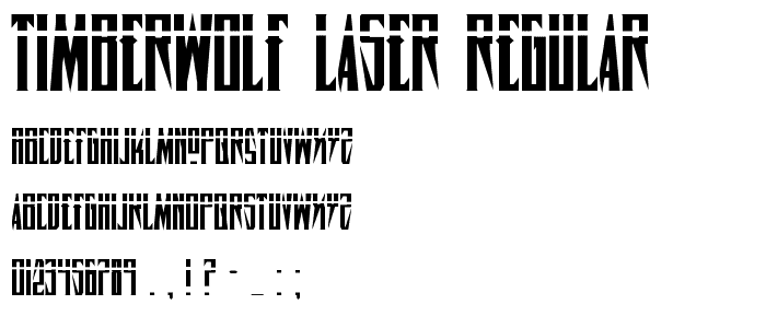 Timberwolf Laser Regular font